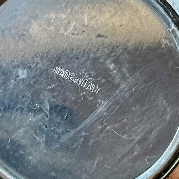 Capodimonte Ceramic & Brass Salt Shaker & Pepper Mill - Picture 12 of 16